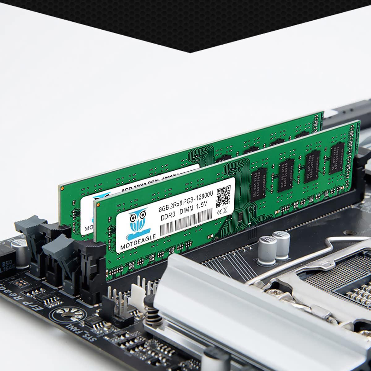 8GB PC3 12800U DDR3 1600MHz UDIMM RAM, 8GB 2Rx8 PC3 12800U CL11 1.5V 240-Pin Non-ECC Memoria Desktop