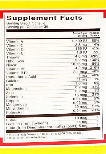 Miniatura 3 de Suplemento dietético H3 30 Cap - Suplemento multivitamínico (paquete de 1)