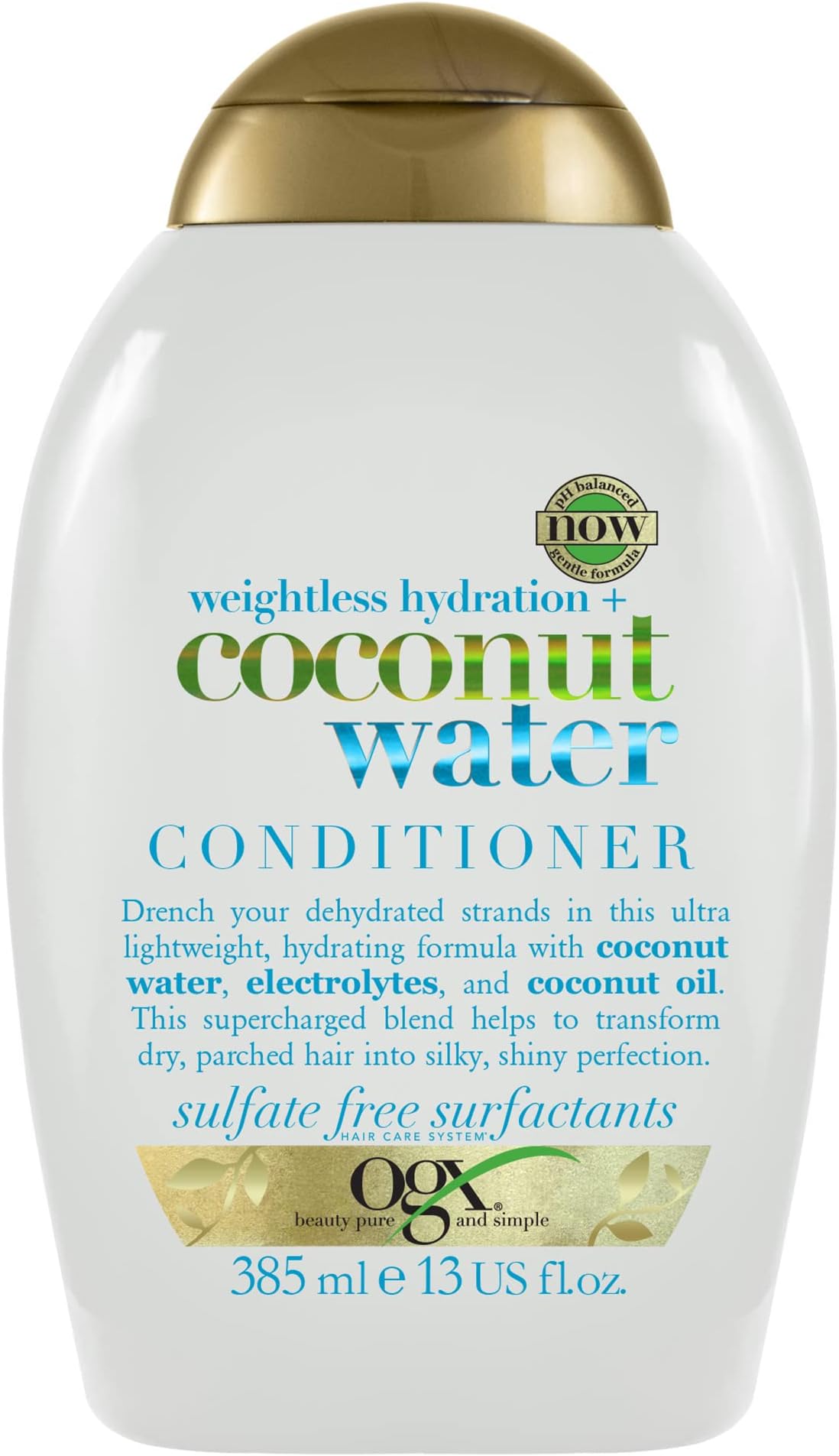 OGX Weightless Hydration Coconut Water Conditioner, 385 ml