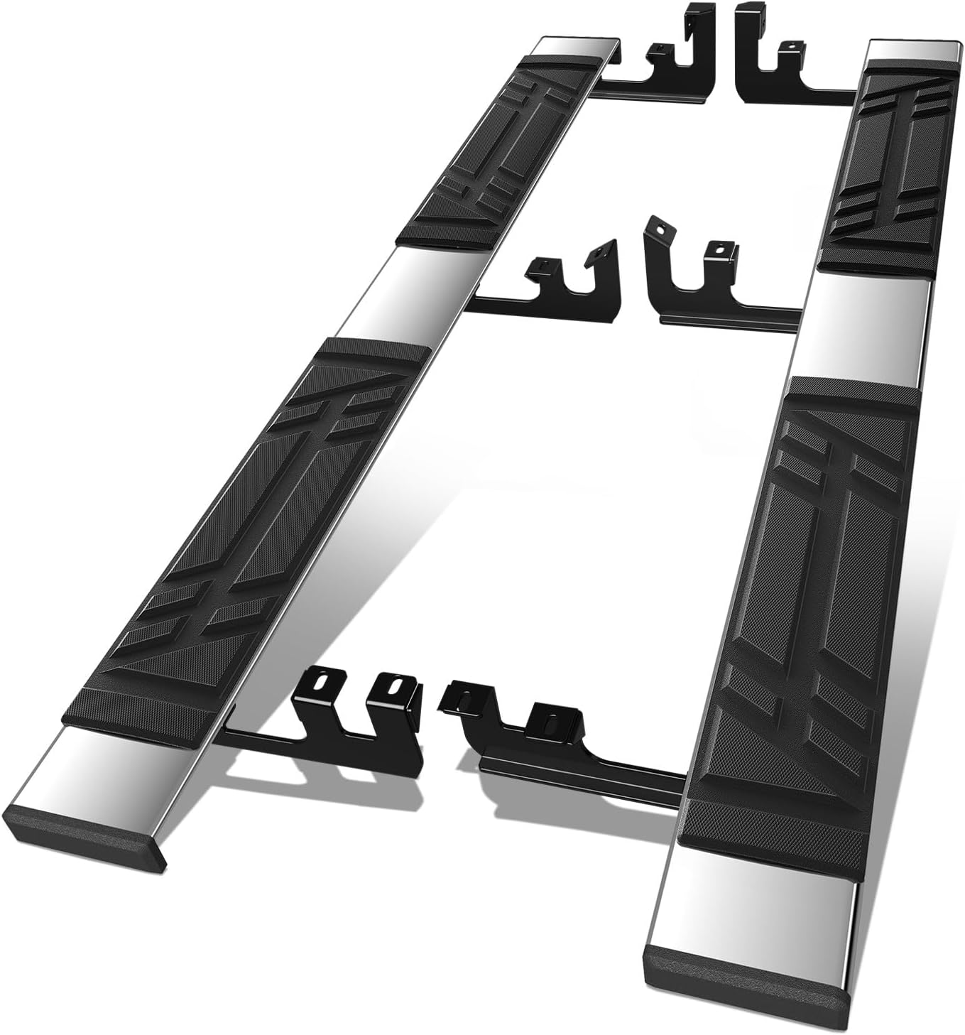 Auto Dynasty Running Boards Compatible with 2016-2022 Honda Pilot, Stainless Steel Side Step Rail Nerf Bars, 6.5" x 73" Step Bars, Polished Chrome