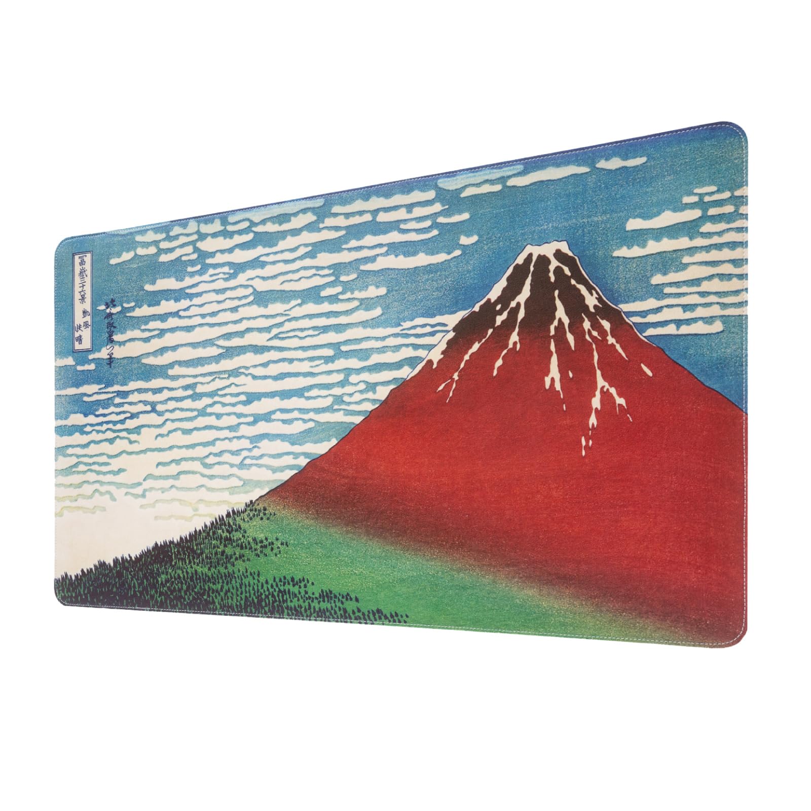 Grupo Erik Hokusai Large Mouse Mat, Faux Leather Desk Mat - Japanese Art