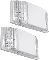 Vista 1 de TORCHSTAR Iluminación LED de Emergencia, Luces de Emergencia Comerciales con Batería de Respaldo, Certificación UL, Dos Cabezales Cuadrados, CA