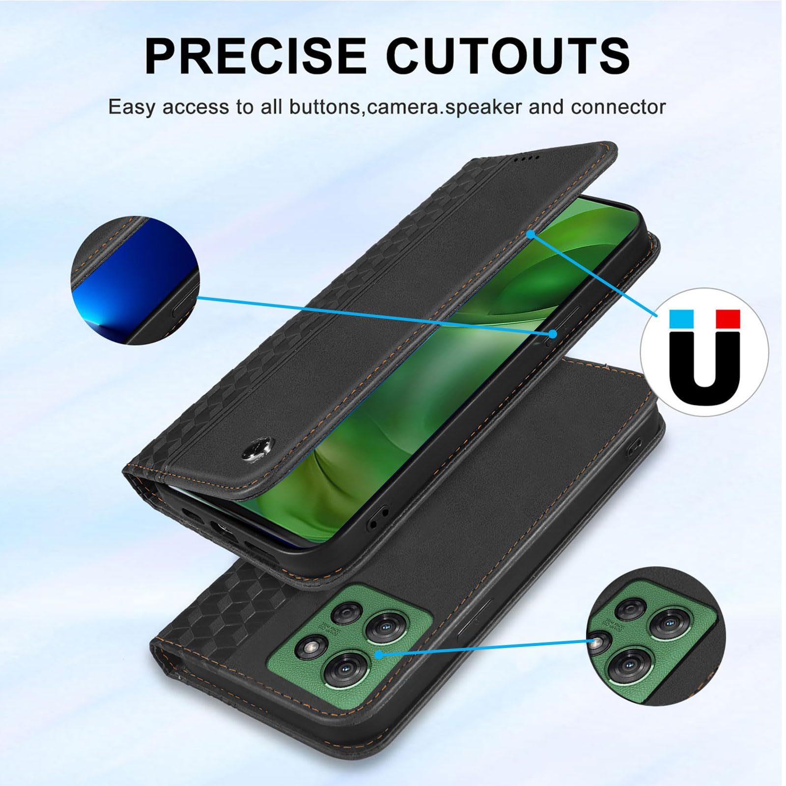 TingYR Cover per Motorola Moto G Power 2022, Flip Custodia Carte di