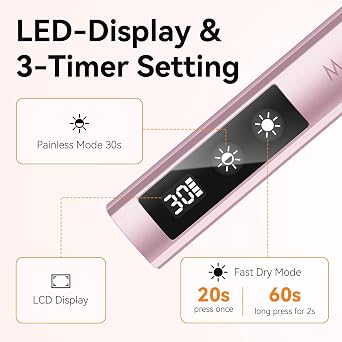 Makartt Handheld Flash Cure Lamp with Painless Mode for Curing Builder Gel