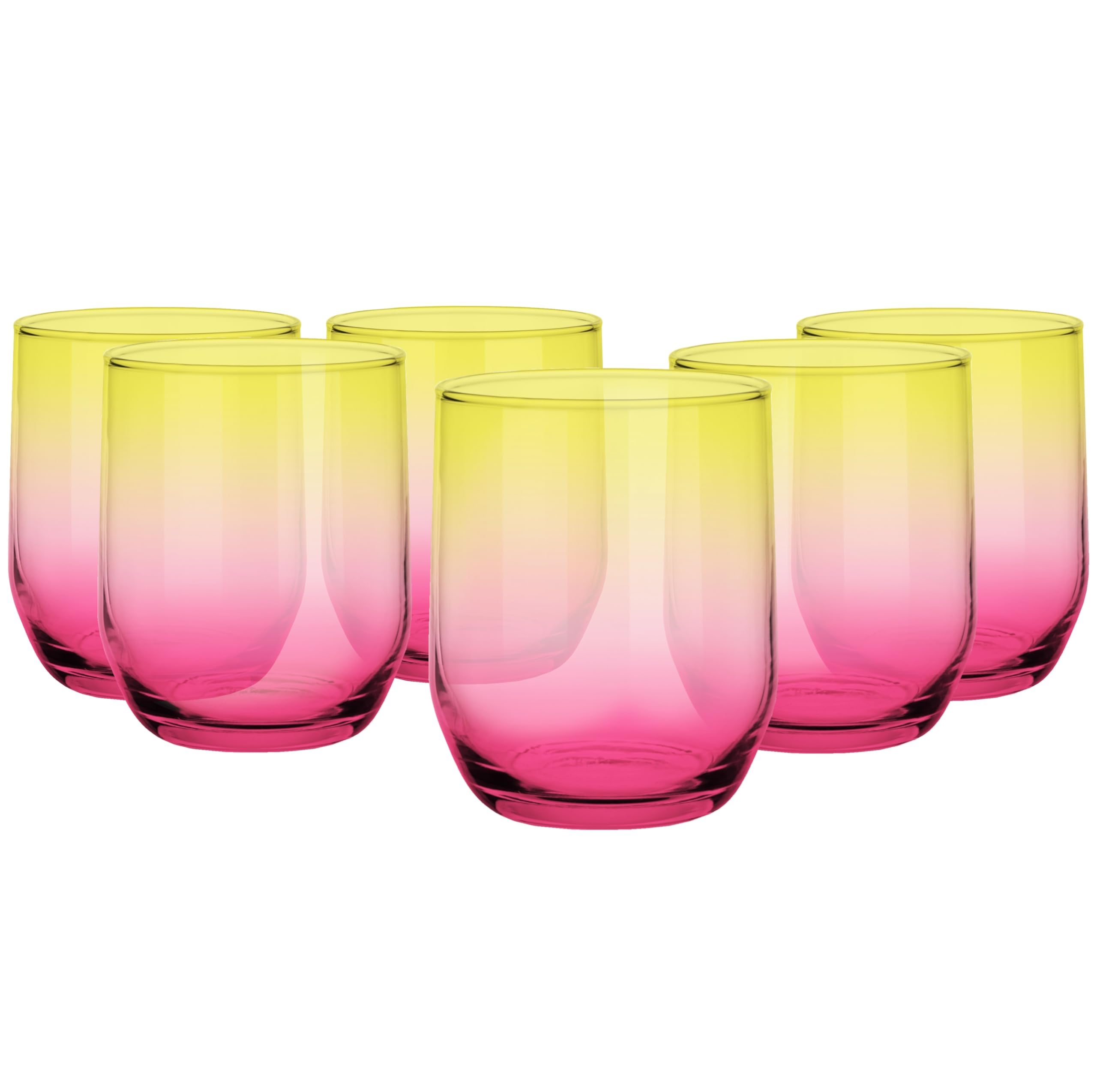 Glasmark KROSNO 1992 Trinkgläser-Set – 6 Stück à 280 Ml, Spülmaschinenfest, Robustes Glas, Höhe 12 Cm