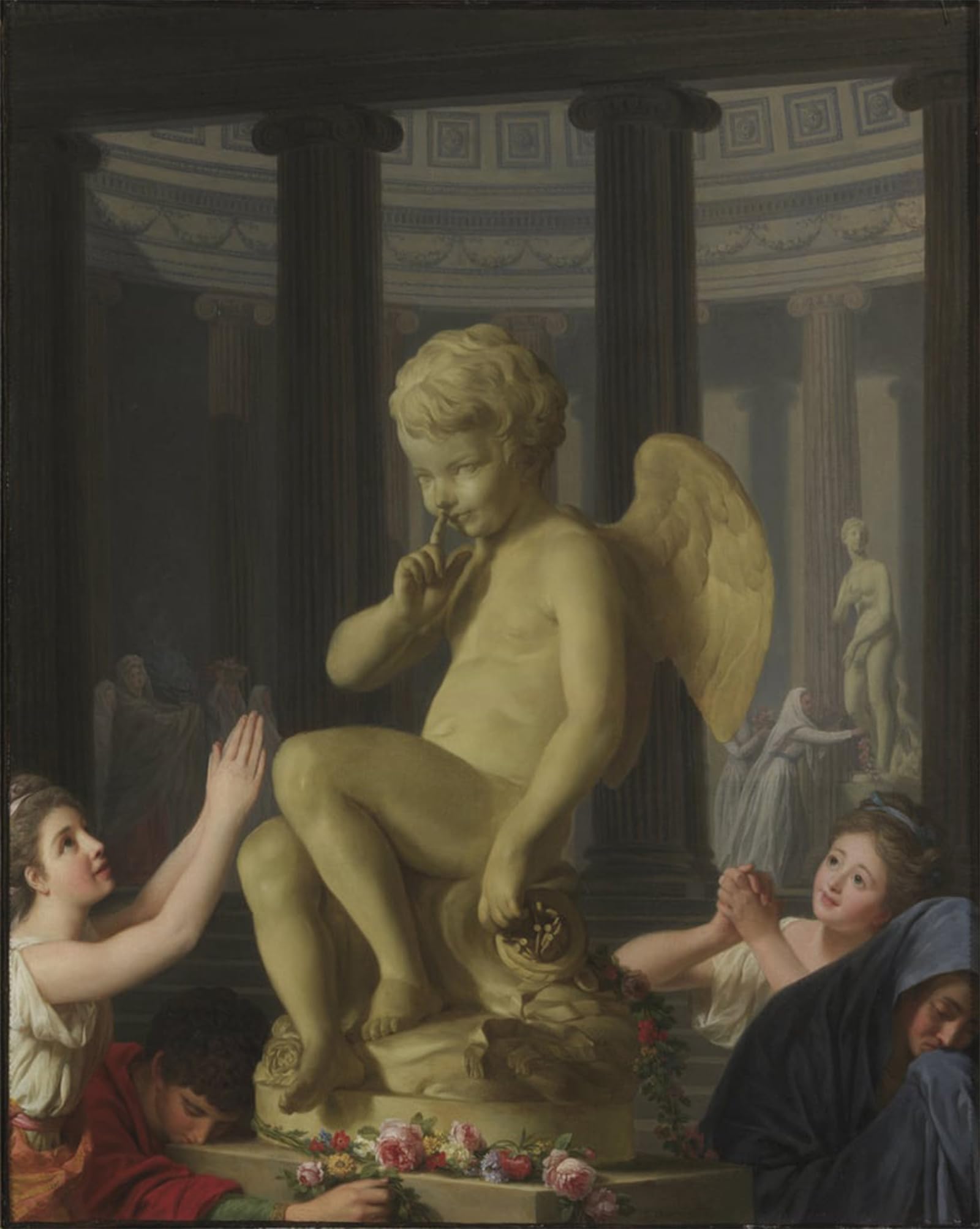 Serendipitp No Frame Vintage Wall Art Canvas Nordic Poster Canvas Print Picture The Worship Of Cupid By Alexander Roslin Wall Art Poster For Home Decor 60X90cm