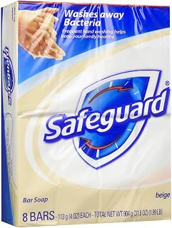 Safeguard Antibacterial Beige Bar Soap, 4 Ounce 8 Bars