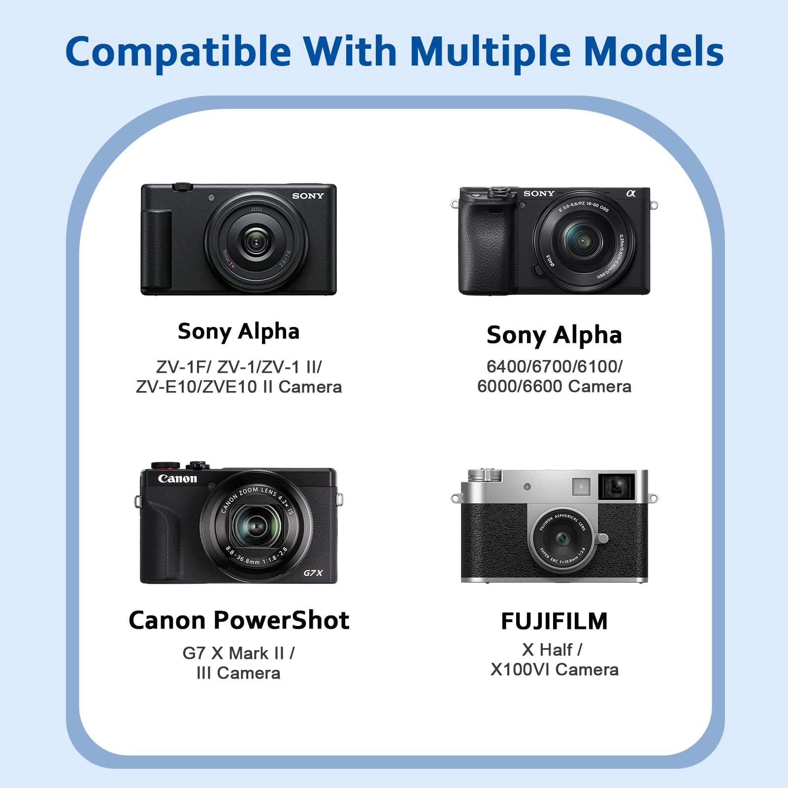 XANAD Custodia per Fotocamere Mirrorless Sony Alpha 6700/6400/6100/ZV-1/ZV-1 II/ZV-E10/ZV-E10 II/ZV-1F/FUJIFILM X100VI/X-HF1, con Divisori Rimovibili Robusti (kaki)