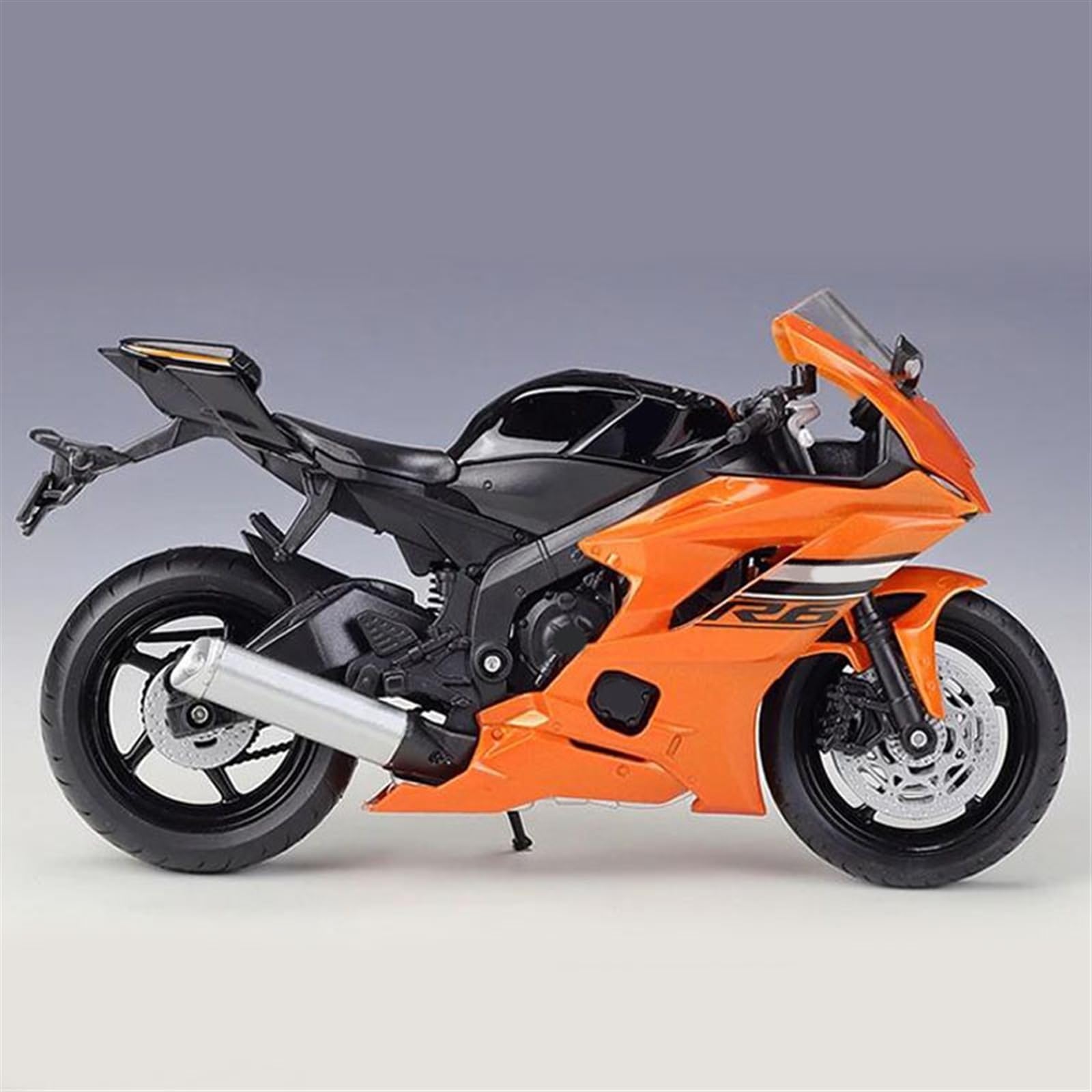 Modello in Scala 1:12 per Yamaha YZF-R6 Modellino di Moto in Metallo Pressofuso Moto da Collezione