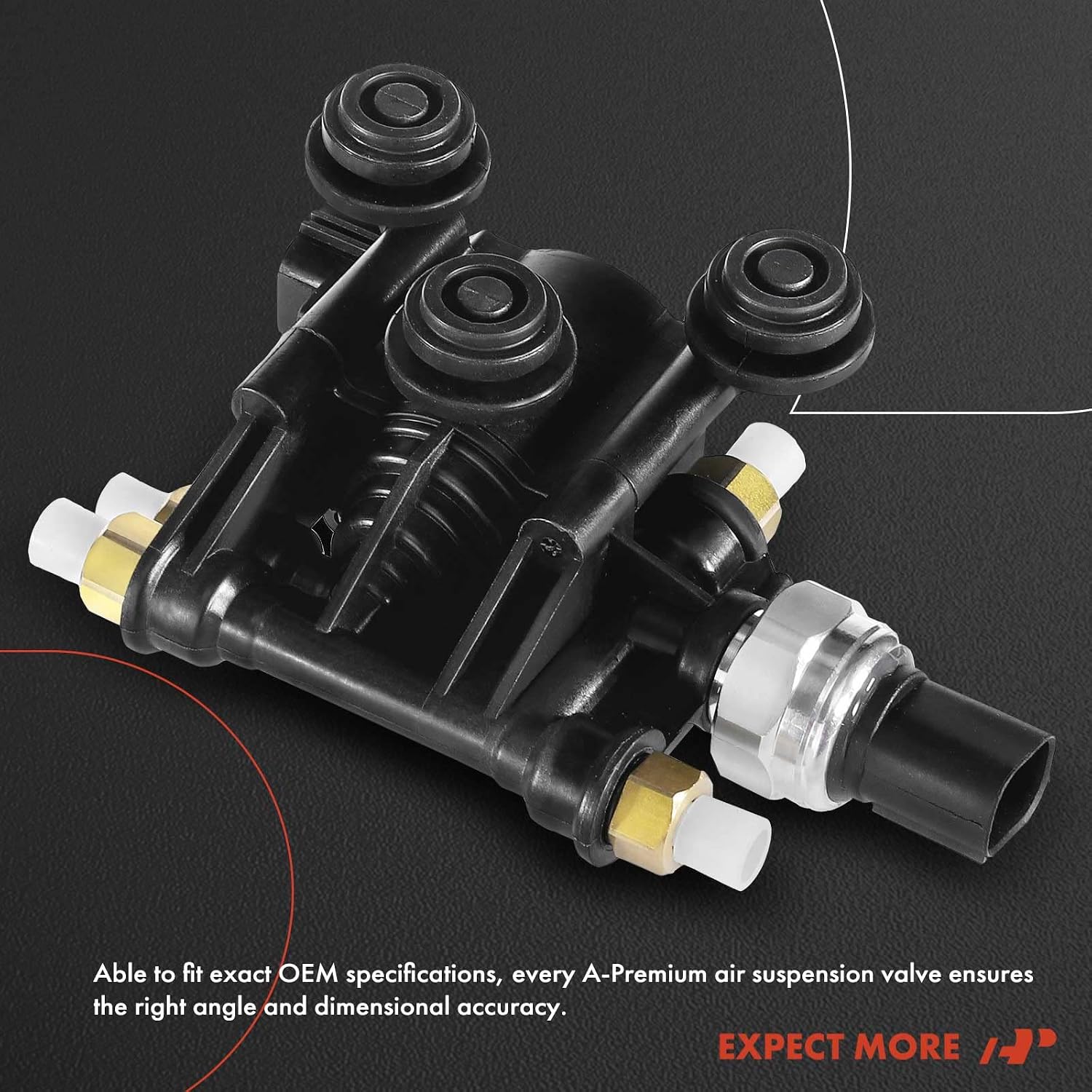 A-Premium Air Suspension Solenoid Valve Block Compatible with Land Rover | for Range Rover Sport 2006-2013, LR3 2005-2009, LR4 2010-2016, Replace# RVH000046, RVH500070