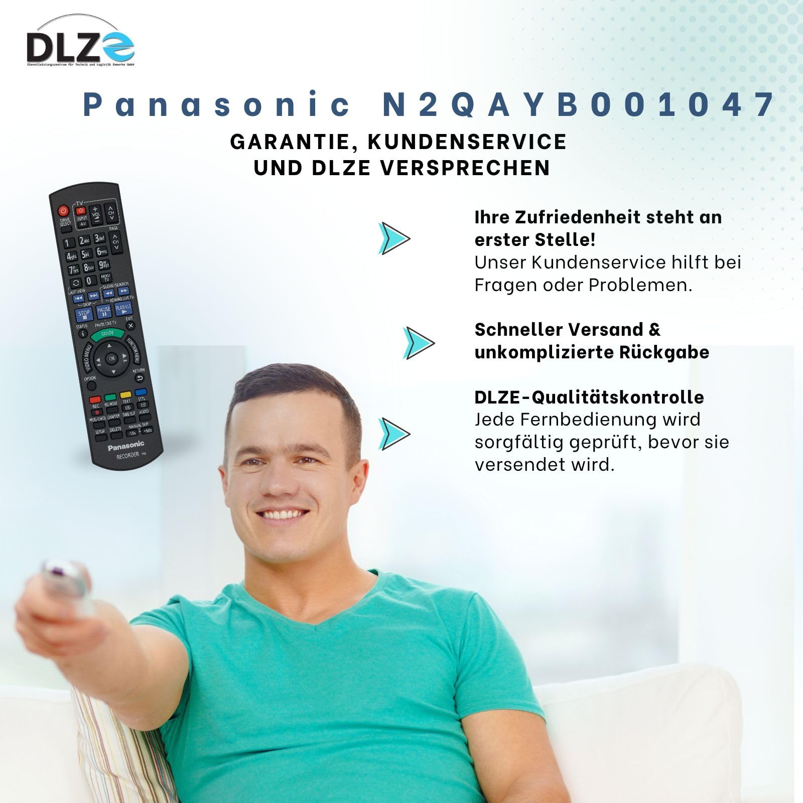 Panasonic N2QAYB001047 – Original Fernbedienung für Panasonic TV & Recorder