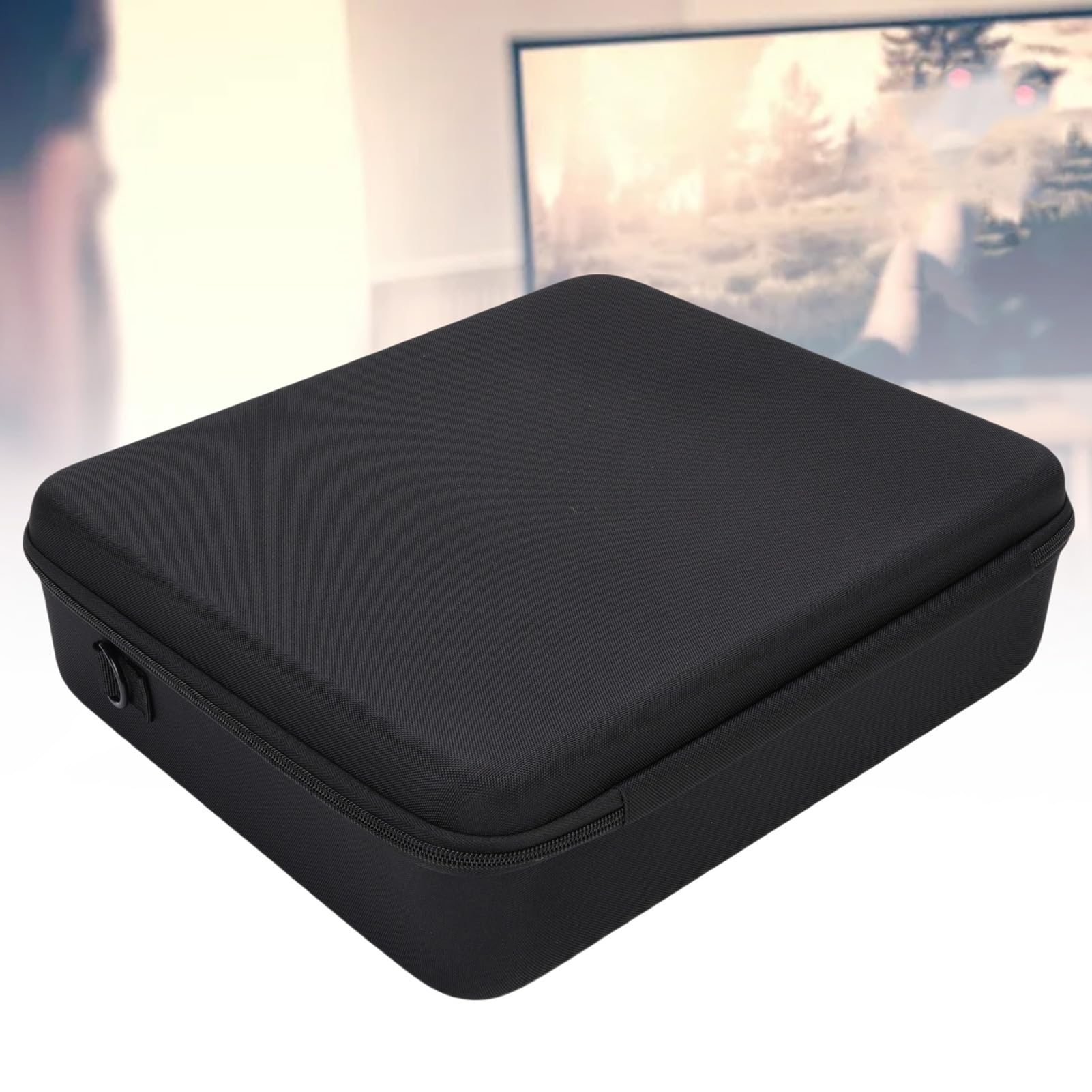 Fockety Custodia Rigida per Console da Gioco, Struttura Scanalata Spaziosa Antiurto e Impermeabile Custodia da Trasporto per Console da Gioco SLIM Borsa Protettiva in Nylon EVA con Tracolla (BLACK)