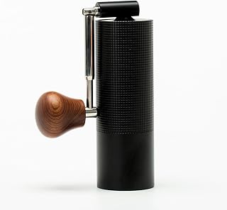 Manual Coffee Grinder – Foldable Stainless Steel Handle with Wooden Knob, 38mm Conical Burr, Adjustable Grind for Espresso to French Press, Portable Hand Grinder for Home & Travel