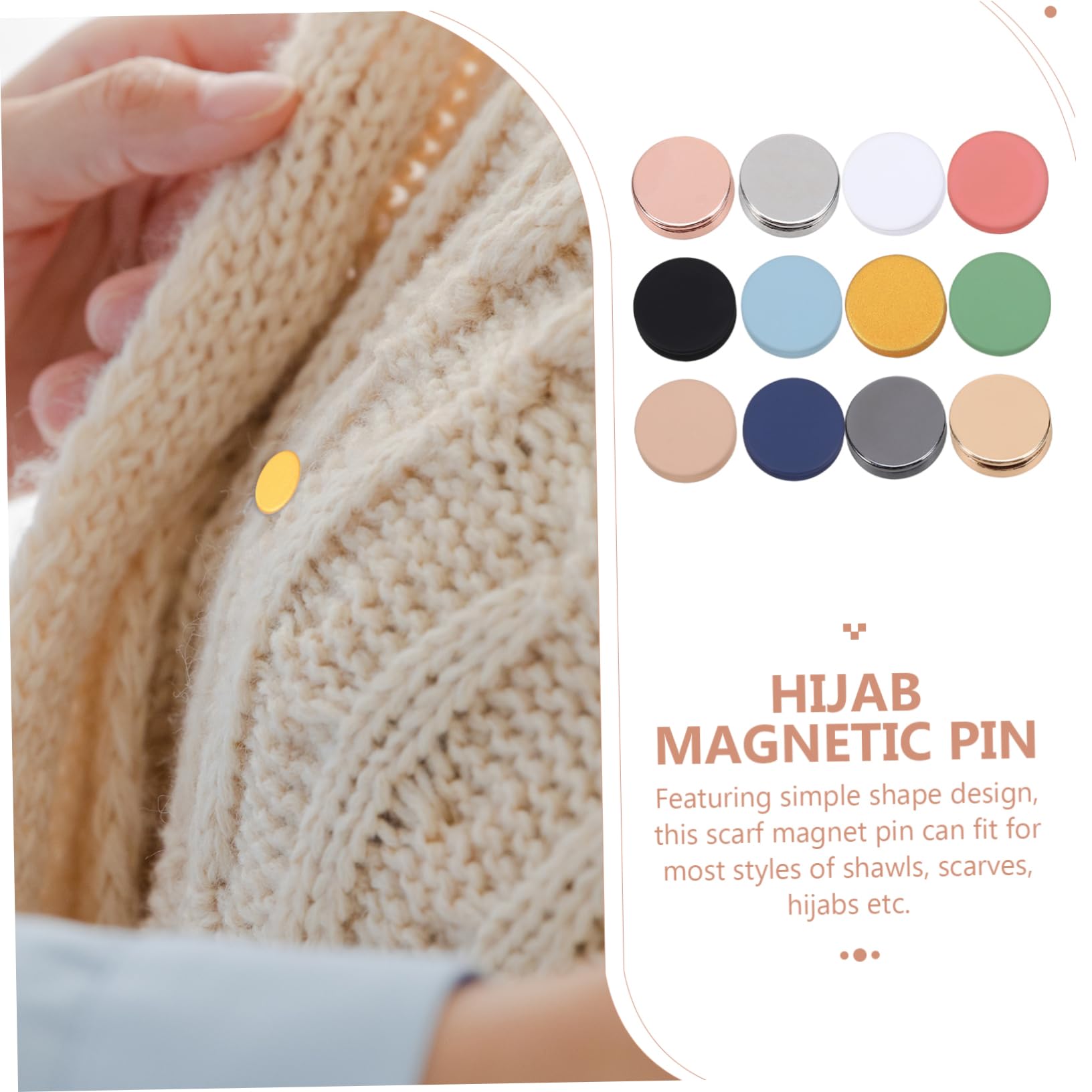 Lurrose 36stücke Magnetische Brosche Magnetische Schalschnalle Für Hijab Und Schals Vielseitige Leichte Und Langlebige Sicherheitsnadel Für Für