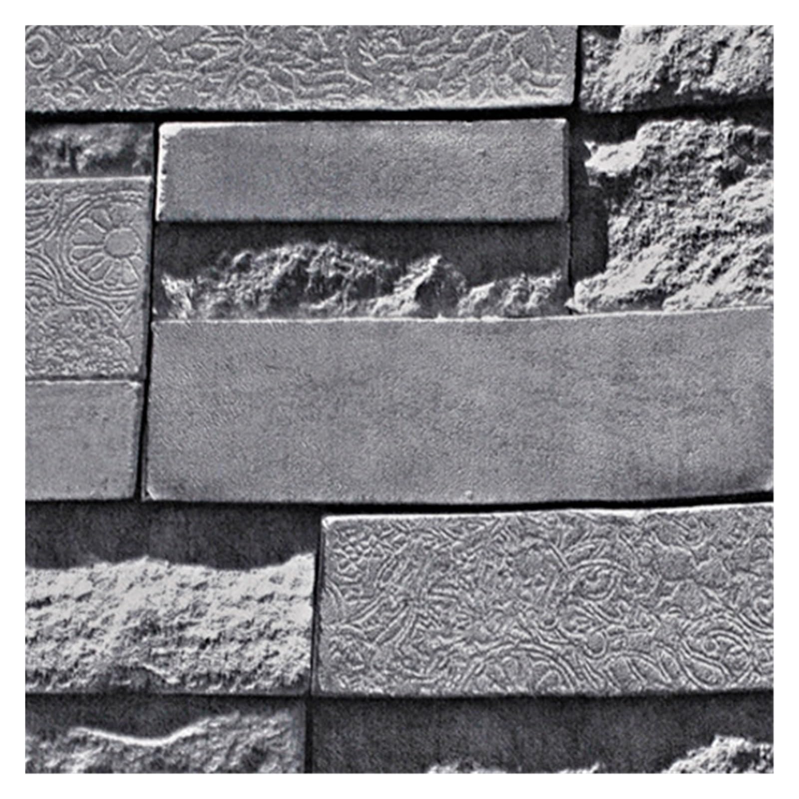 Wwpmnqd 0.53*9.5M Wallpaper 3D Imitation Brick Pattern Wallpaper Bedroom Living Room Tv Background Wall Clothing Store Culture Stone Abstract For Living Room(Color02)