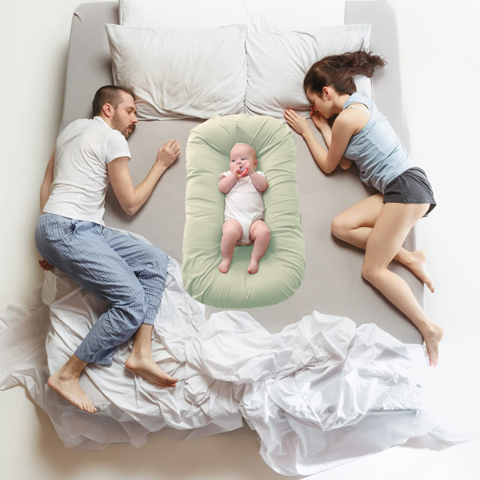 Cosleeping Baby Bed Loevin Baby Nest Pillow Soft Organic Cotton