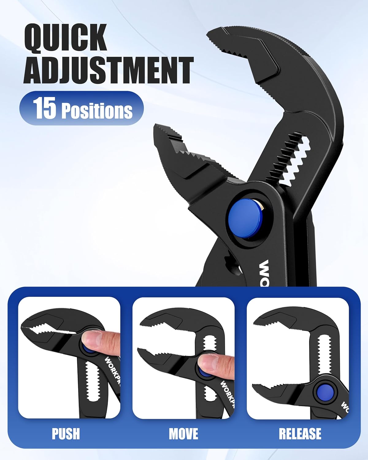 Quick adjustment mechanism for pliers