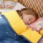 BUZIO Weighted Blanket 7lbs Pink Leopard, Minky Cotton Heavy Blanket with Cute Cartoon Pattern, Breathable Fuzzy Throw Blanket for Sleeping, Perfect for 40-60lb Girls, 41x60 inches