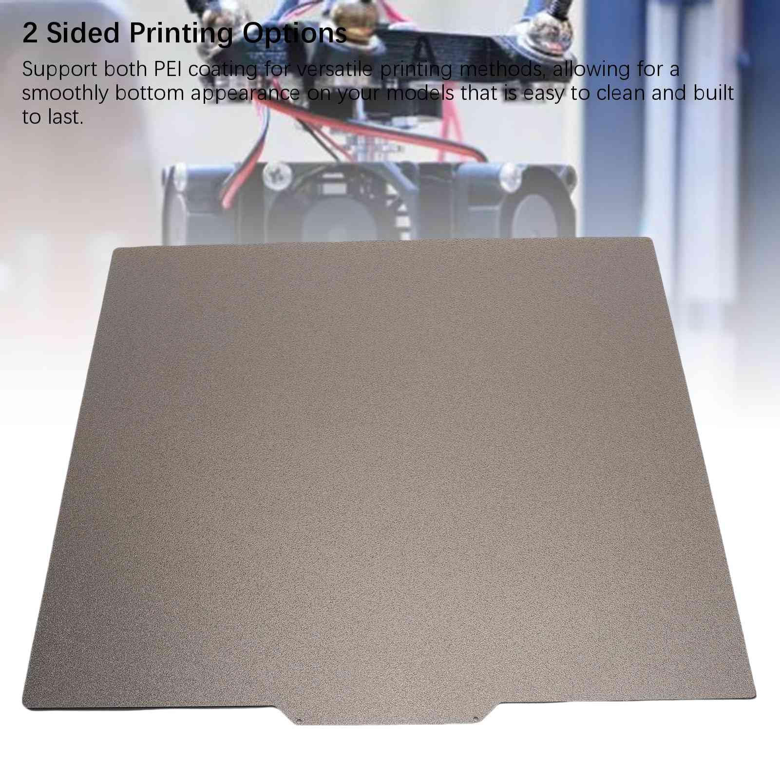 PEI Recubrimiento Magnético 330x310 mm Cama de Impresión 3D, Superficie de Construcción Adhesiva Placa Flexible Doble Cara con Alta Adhesión y Flexibilidad para Impresoras FDM
