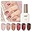 GAOY Rose Garden Jelly Gel Nail Polish of 6 Transparent Nude Red Pink Brown Colors Sheer Gel Polish Kit for Salon Manicure and Nail Art DIY at Home