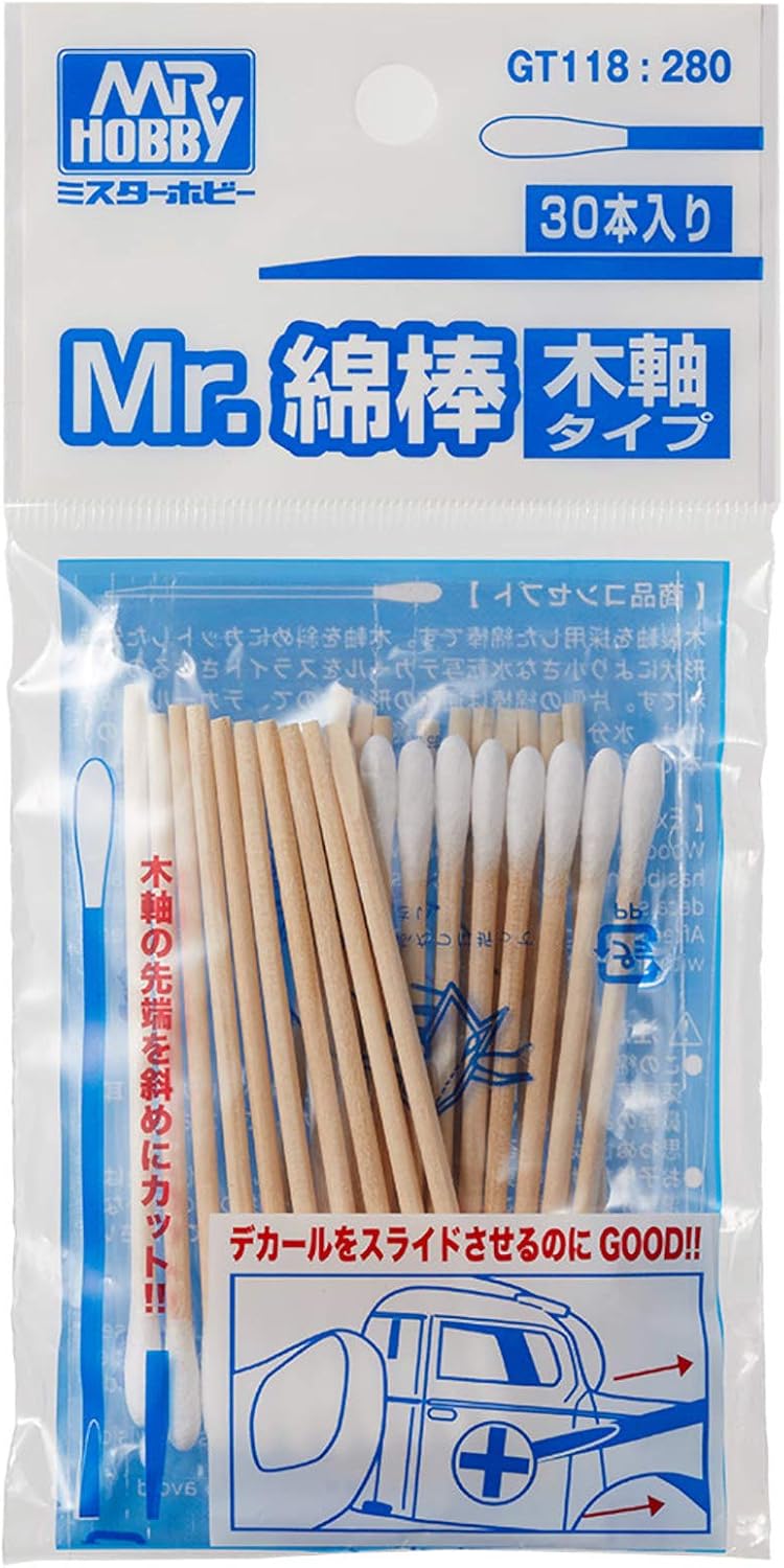 GT118 Mr.Cotton Swab Wooden Stick Type, Mr. Hobby