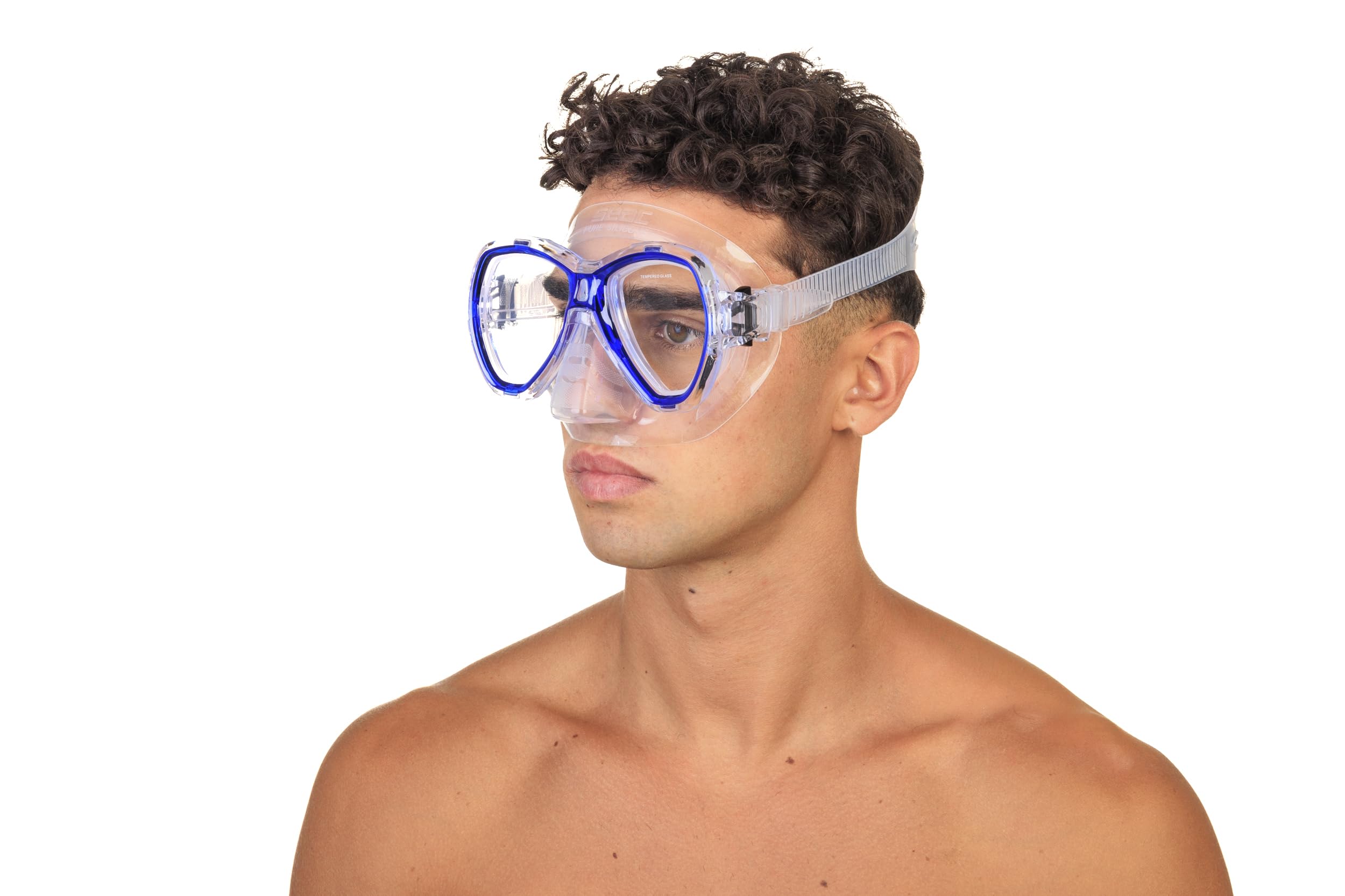 SEAC Set Elba - et de Snorkel con máscara subacuática y Tubo con válvula para la Purga de Agua para Adultos Unisex Adulto