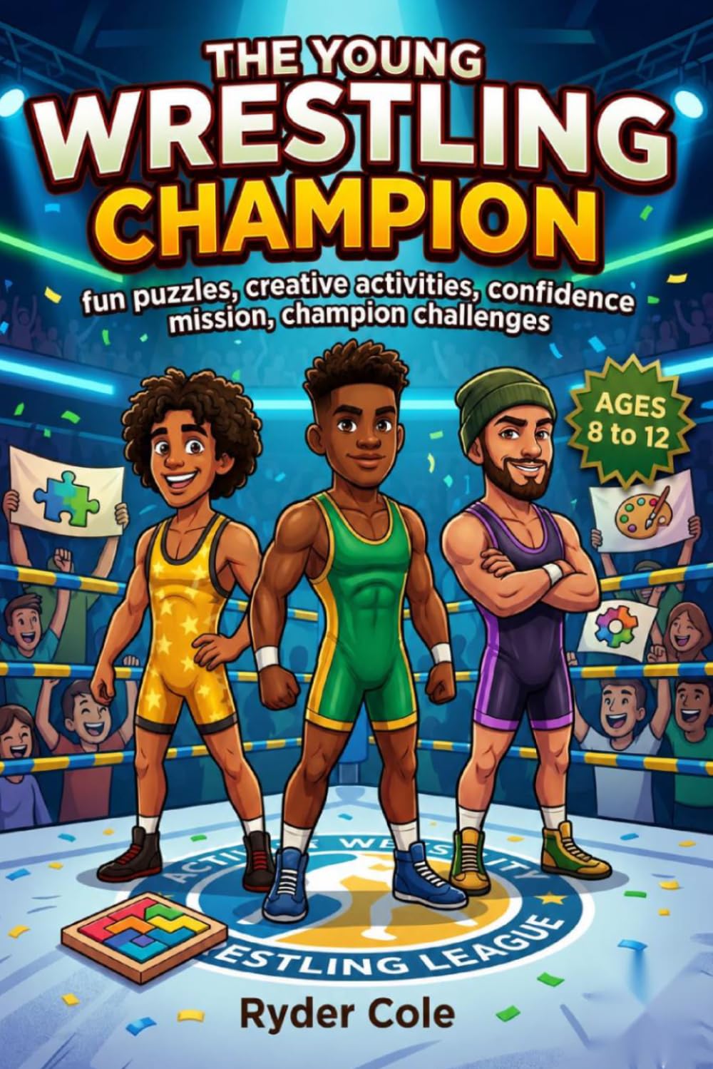 The Young Wrestling Champion: Activity Workbook for Kids Featuring Puzzles, Mazes, Drawing Challenges, and Champion Skills