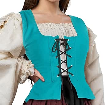 Mittelalter Mieder – Wendbares Bauernmieder Für Renaissance & Piraten Cosplay, Mit Stahlstäbchen