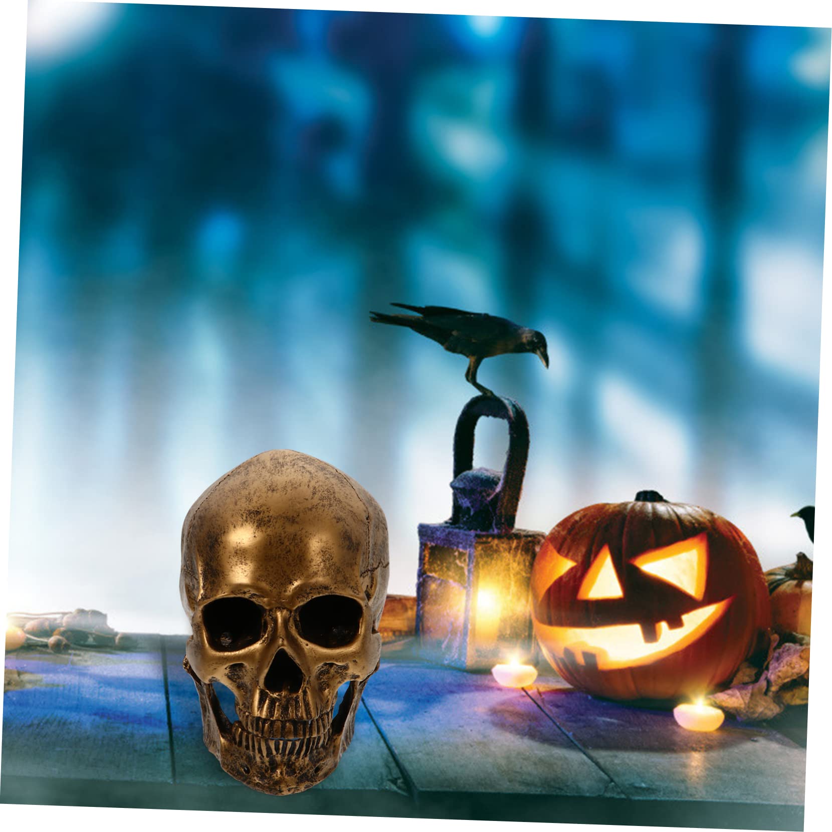 PRETYZOOM 2 Piezas Modelo De Cráneo Humano Cráneo Decoraciones De Halloween Esqueleto De Halloween Terminator Cráneo Cráneo De Decoración Cráneo Adornos Modelo Anatómico Humano