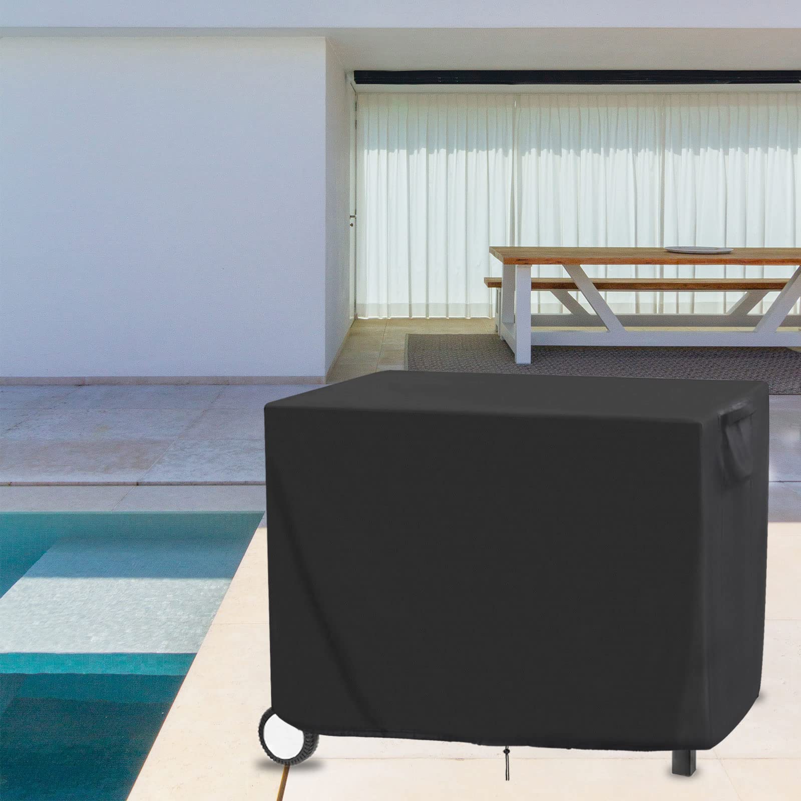 Housse Table Extérieure 100x80x60 Cm - Protection Imperméable Chariot Barbecue Et Meuble Jardin