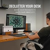 Vista 4 de Adjustable Dual Vertical Laptop Stand for Desk, Wooden Laptop Holder, MacBook Pro Stand, Wood Mac Air Dock