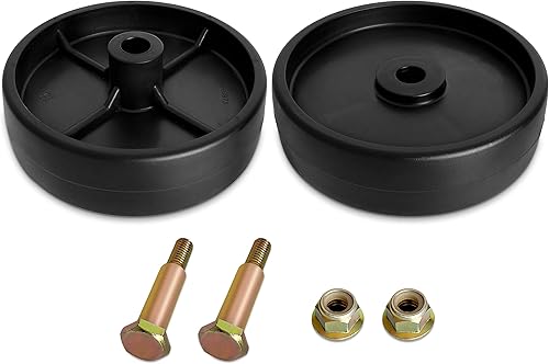 Fourtry 734-0973 - Rueda de cubierta compatible con cortacésped Cub Cad et Riding Mower, paquete de 2 ruedas enrollables de cubierta trasera