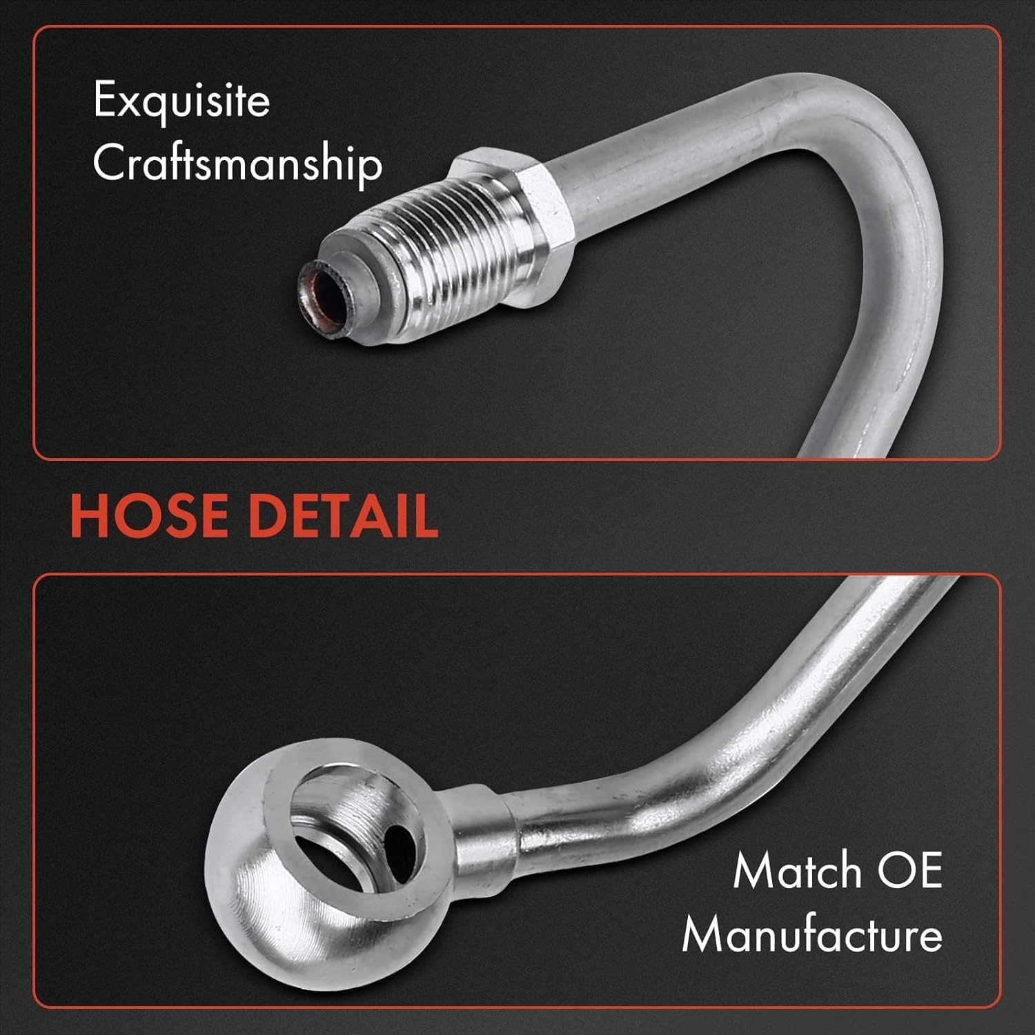 A-Premium Power Steering Hose Pressure Hose Line Assembly Compatible with Toyota Corolla 1993-1997 1.6L 1.8L 2-PC Set