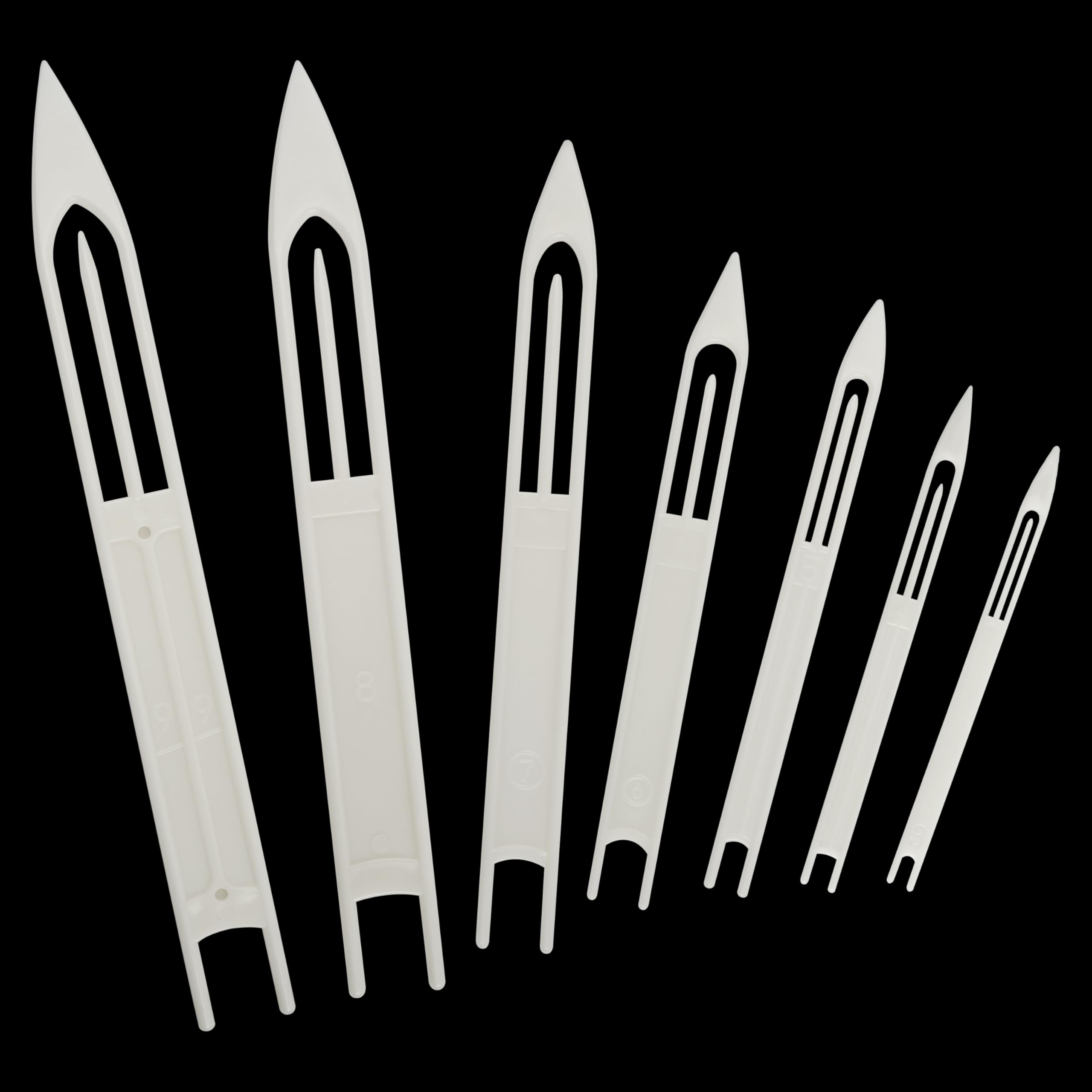 Fishing Netting Needle Shuttles Net Repair Kit, 7/21pcs Cast Net Mending Needles Fishing Tool Size 3 4 5 6 7 8 9-image-27