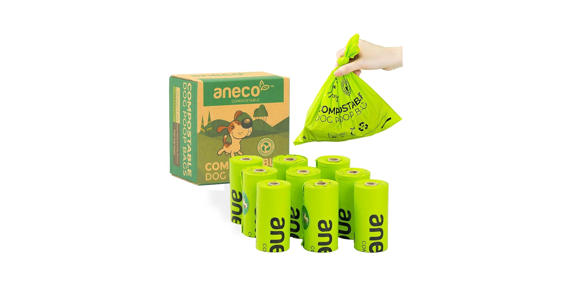 ANECO 100% Certified Home Compostable Dog ... - Amazon.com
