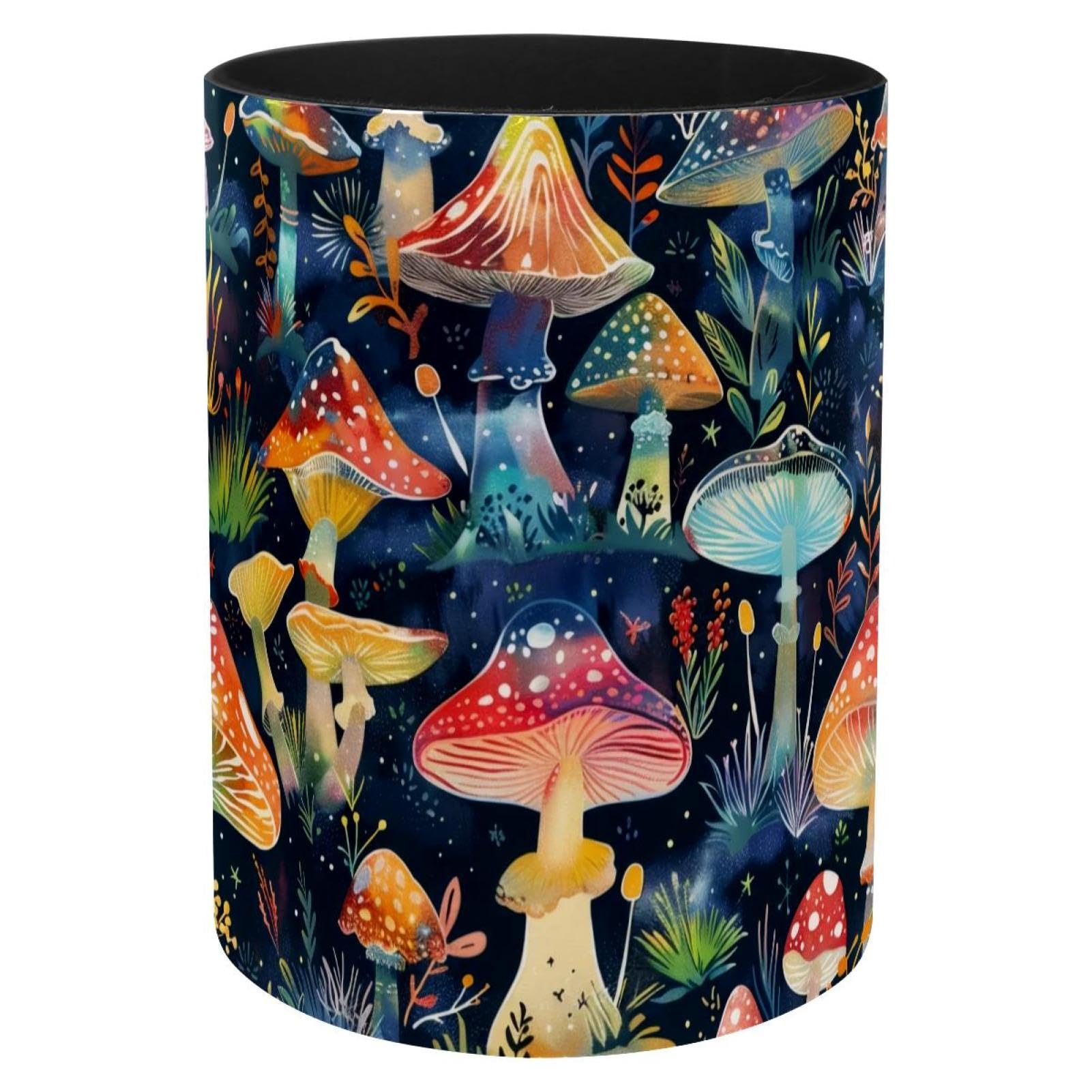 Pot à crayons en métal et champignon design pour embellir votre espace maison