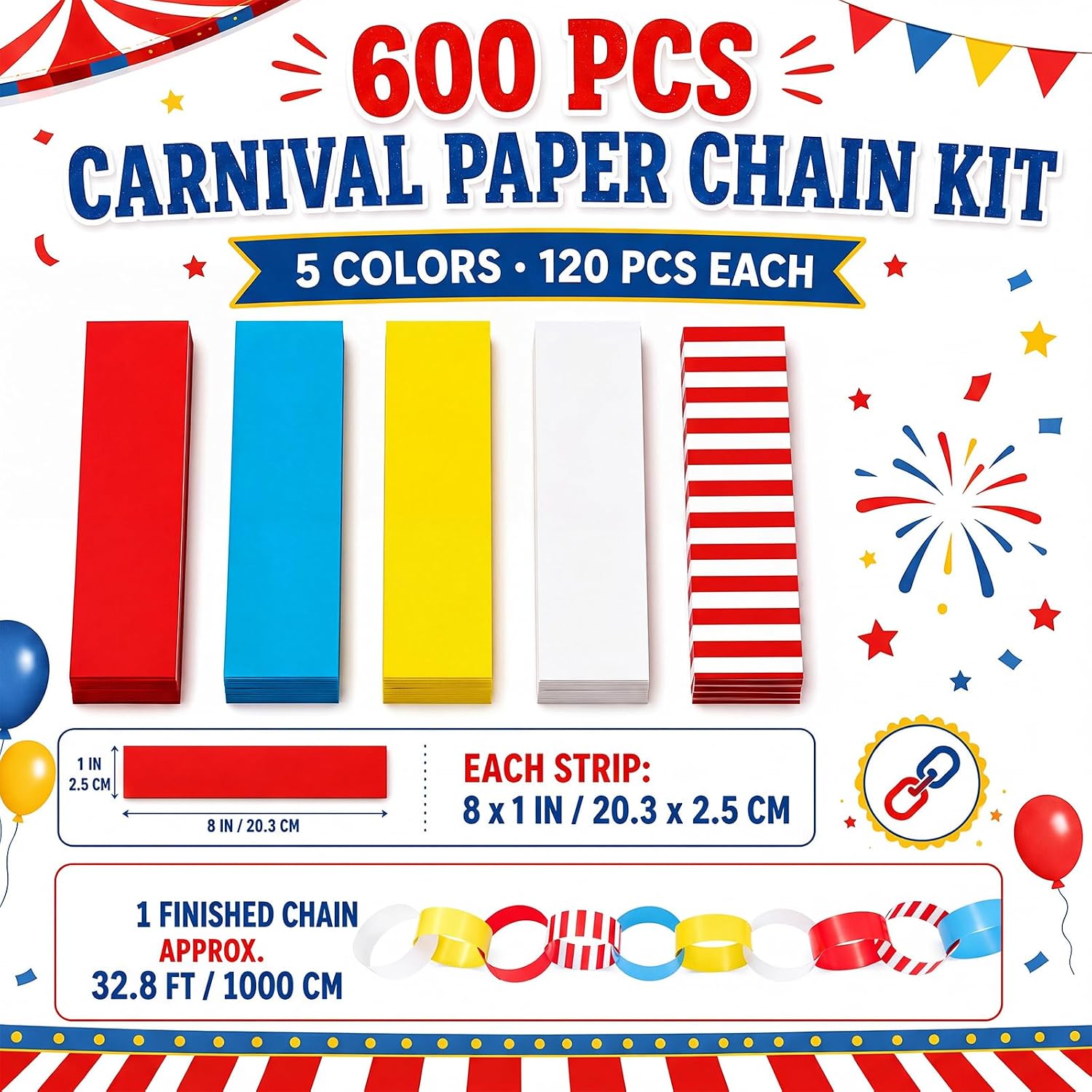 Colarr 600 pcs Carnival Theme Party Decorations image 2