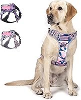 Vista 7 de BUMBIN - Arnés táctico para mascotas, inteligente, antitirones, ajustable con asa, reflectante, arnés, para perros grandes, medianos y pequeños