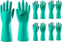 ThxToms 5 Pairs 15mil Nitrile Chemical Resistant Gloves, 13" Latex-Free Heavy Duty, Acid Alkali Oil Proof, Non-Slip Grip for Industrial & Cleaning, Medium