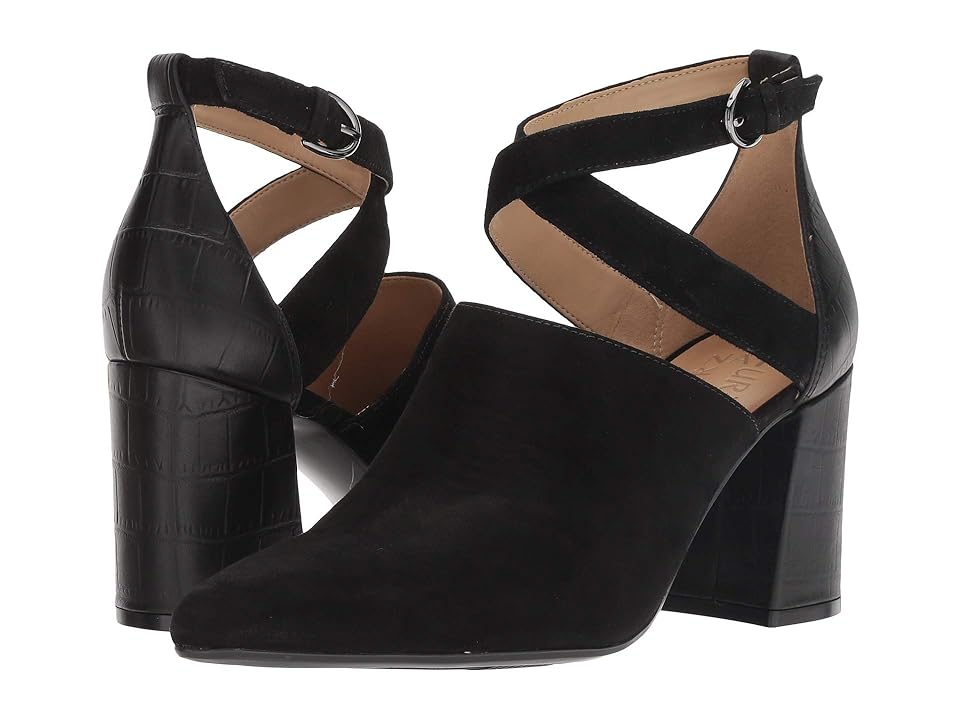 

Naturalizer Holland (Black Suede/Crocco Leather) Women's Shoes