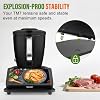 Deslizador de bambú para Thermomix TM7 | Tabla rodante para encimera con ruedas de goma, sin ruido | Bandeja deslizante con pies antideslizantes y ranuras de ajuste seguro | Accesorios TM7 para proteger la báscula sensible, negro 3