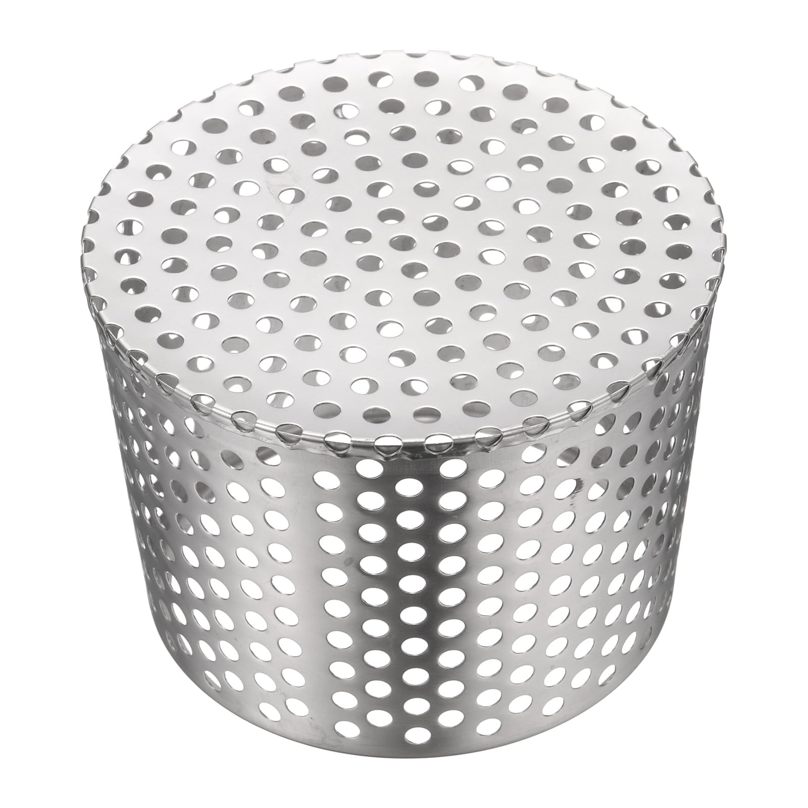 sourcing map PVC Termination Mesh Screen Vent Covers, Fit 4.33" to 4.92" 201 Stainless Steel Gutter Guard Filter, Conical Exhaust Pipe Cover Strainer for Furnace Roof Vent, Exhaust Pipe End Cap