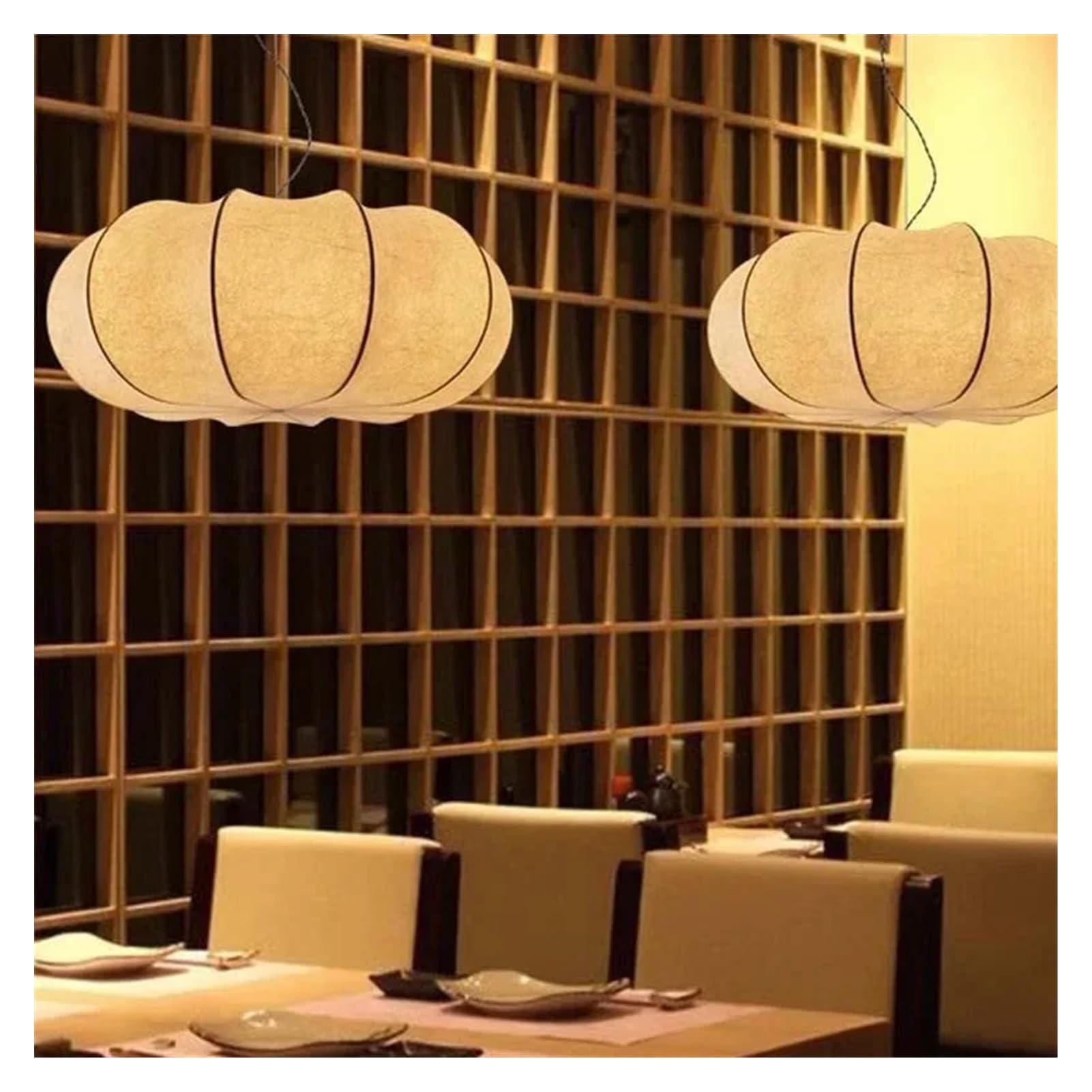 Kreatywna retro lampa do sypialni, żyrandol w stylu japońskim, żyrandol francuski design, artystyczne lampy wiszące w kształcie litery V, dekoracja pokoju (średnica 80 cm, bi