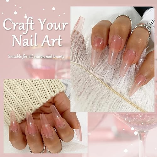 Miniatura 2 de Vnicesli Esmalte de uñas de gel rosa Jelly Berry, translúcido, color rosa baya, esmalte de gel Soak Off UV LED Jelly para arte de uñas, manicura de