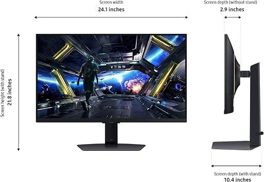 Samsung 27 Odyssey G7 (G70D) 4K UHD IPS 144Hz 1ms(GtG) Smart Gaming Monitor, G-Sync Compatible, AMD Freesync Premium, Vivid Colors, Adjustable Stand, Black Equalizer, LS27DG702ENXZA