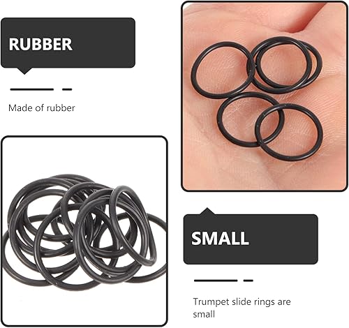 Miniatura 7 de ERINGOGO 20 unids anillo trompeta trompeta corneta sintonización diapositiva de goma o parachoques tope corneta instrumento silenciador s para