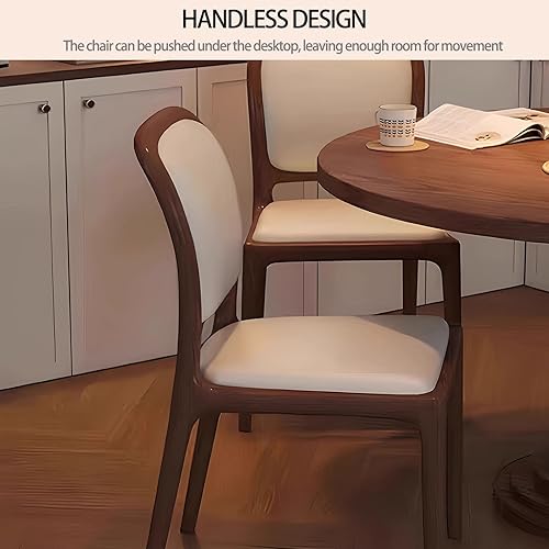 Miniatura 4 de Wood Dining Chairs Armless,Dining Kitchens Chairs, Walnut Kitchen Desk Chair with Back Support,Room Chair,Living Room for Kitchen Dinings