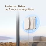 dreame C1 Robot Laveur de Vitres, Puissance d'Aspiration de 5 500 Pa, Protection et Sécurité Fiables, Technologie CornerClean, Nettoyage Humide Minutieux, Technologie à Double Jet - 5