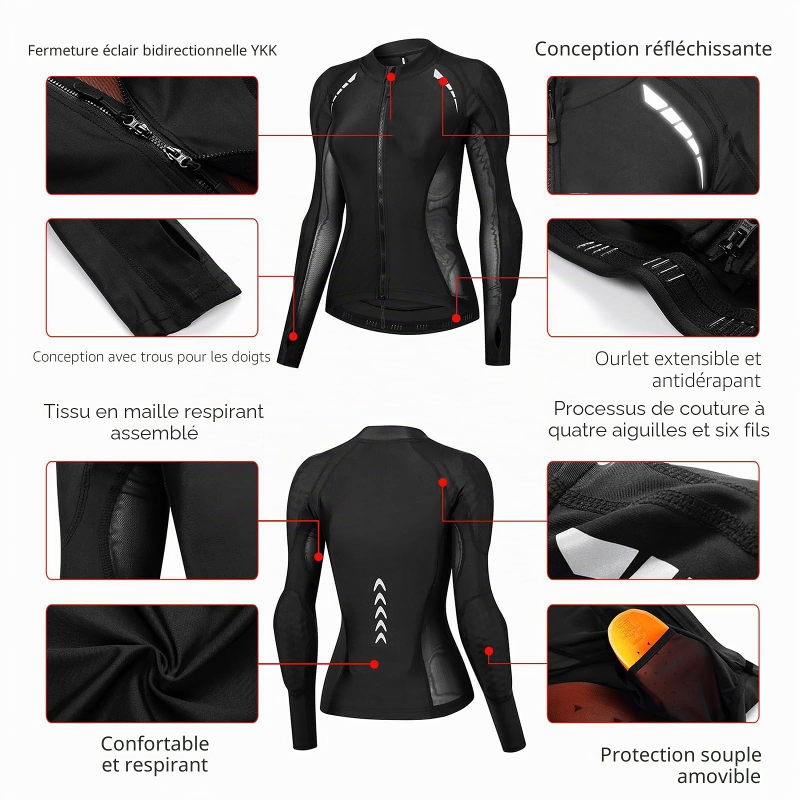 Combinaison de moto d'été pour femme, homologuée CE niveau 2, comprenant veste et pantalon avec protections amovibles, tissu mesh respirant, veste cargo extensible et bandes