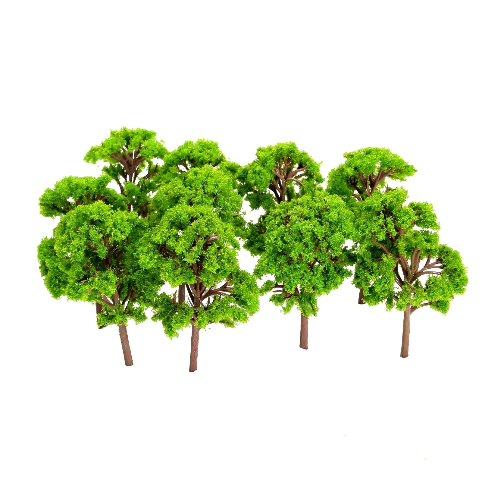 SPPEOUKJ 10pcs Plastic 12cm Trees Model Garden Train Railway Architectural Scenery Layout 1:75-100 Scale